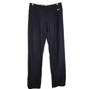 Nike Dri-FIT Pants Women Large Black Straight Leg Athletic Yoga‎ 548574-010
